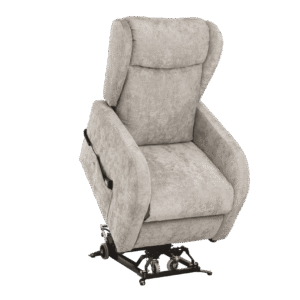 Poltrona Elena grigia durante alzapersona