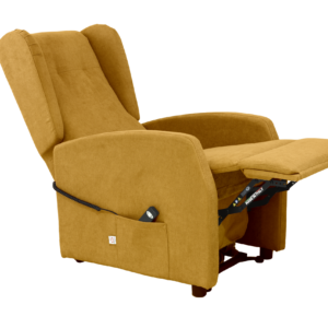 Poltrona Camelia gialla aperta