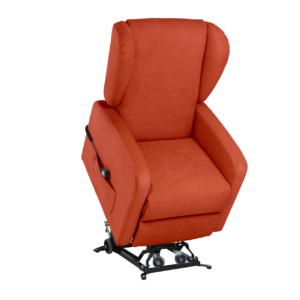 Poltrona loretta arancio durante alzapersona