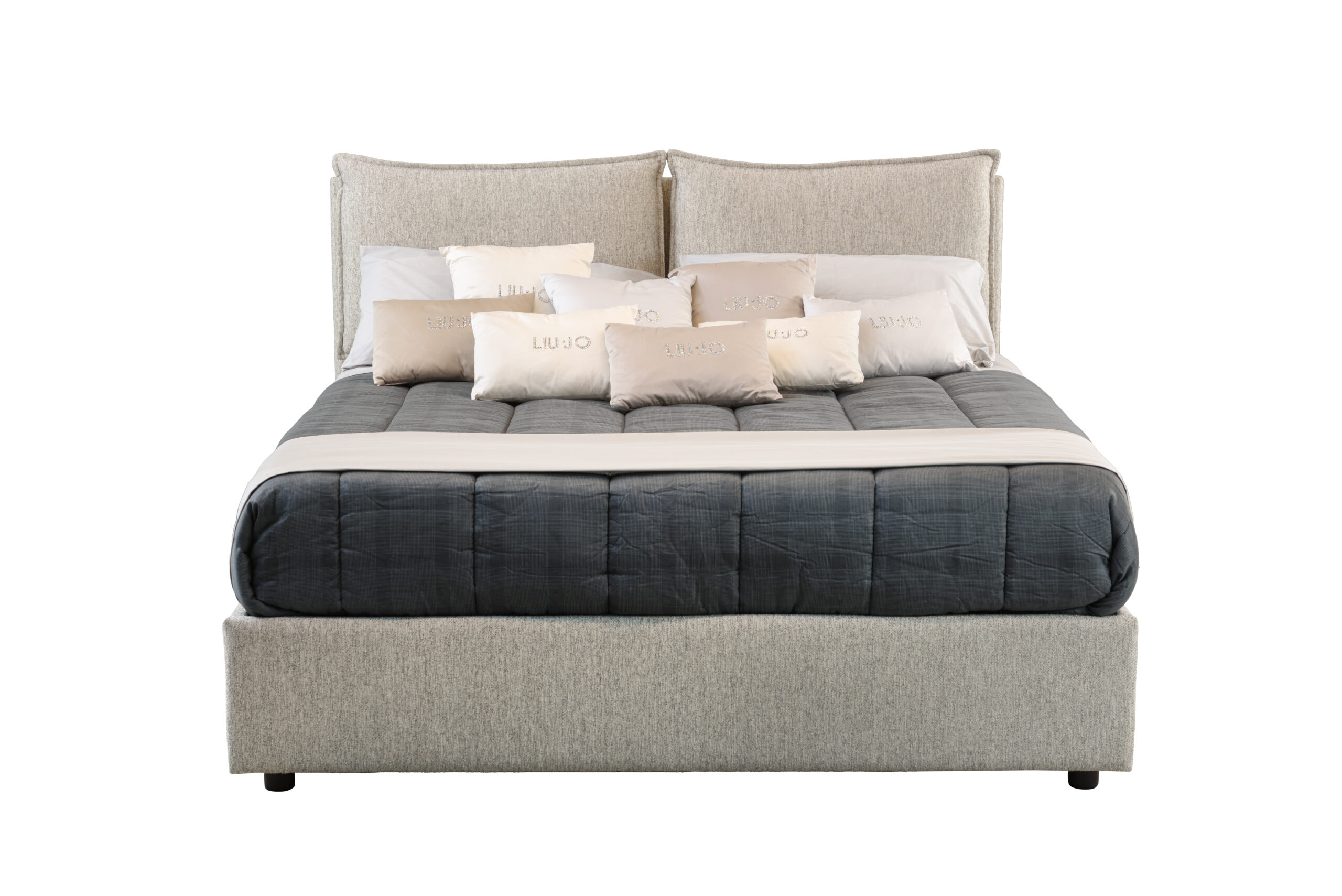 Letto Alice grigio frontale